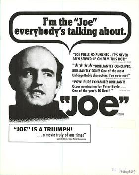 <i>Joe</i> (1970 film) 1970 American drama film directed by John G. Avildsen