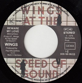 Beware My Love 1976 song with lyrics by Paul McCartney performed by Wings