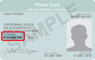<span class="mw-page-title-main">NSW Photo Card</span> Australian identification card