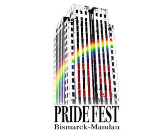 Logo of Pride Fest 2005 featuring the Bismarck State Capitol Building PrideFestBismarckMandanlogo.png