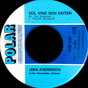 <span class="mw-page-title-main">Sol, vind och vatten</span> 1972 single by Lena Andersson