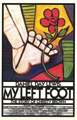 Advertising image of the movie My Left Foot (film)