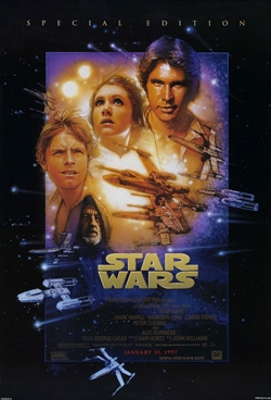 The 20th anniversary theatrical release poster of the 1997 Special Edition (art by Drew Struzan)