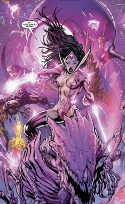 Carol and the predator in Brightest Day #17. Art by Ivan Reis.