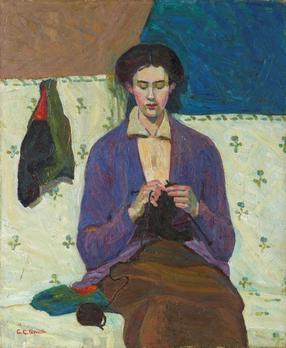 Grace Cossington Smith Çorap Örücüsü (1915) .jpg