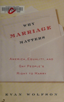 <i>Why Marriage Matters</i> 2004 book by Evan Wolfson