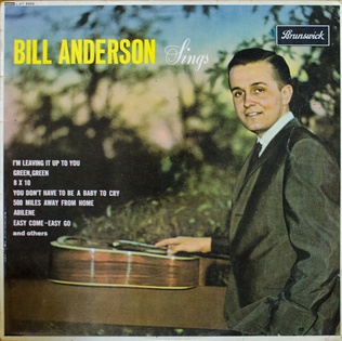 <i>Bill Anderson Sings</i> 1964 studio album by Bill Anderson