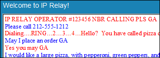A typical relay service conversation.