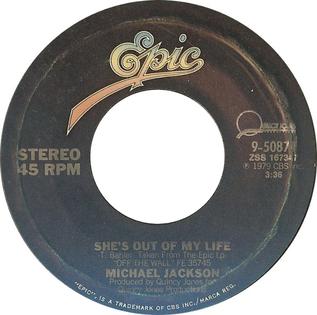 Shes Out of My Life 1980 single by Michael Jackson