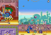 Mega Man 8 retains much of the same gameplay featured in previous titles of the series. Shown in the image is Clown Man's stage. Mega Man 8 Clown Man's stage.jpg