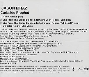 <span class="mw-page-title-main">Curbside Prophet</span> 2004 single by Jason Mraz