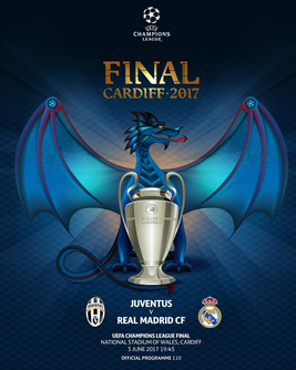 Official Cardiff 2017 UEFA Champions League Final Pin Badge Real Madrid Juventus