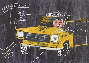 <i>Taxi, 45th/Broadway</i> Painting by Jean-Michel Basquiat and Andy Warhol