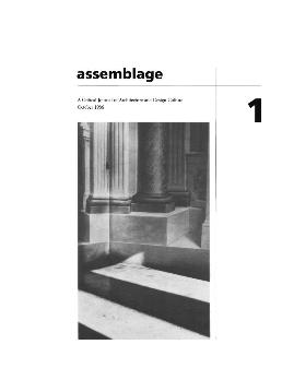 <i>Assemblage</i> (journal) Academic journal