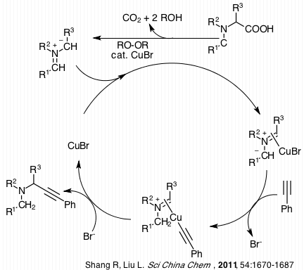 Cu-catalyzed decarboxylative coupling of amino acids, reported by Jiang et al. Cu-catalyzed decarboxylative coupling of amino acids, reported by Jiang et al.png