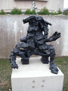 De Kooning as sculptor: Seated Woman on a Bench, bronze of 1972 (cast 1976), in the Hirshhorn Museum and Sculpture Garden