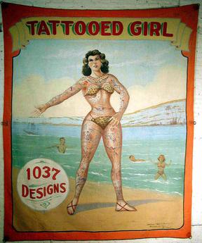 File:Sideshow banner depicting 'Tattooed Girl' (by Fred G. Johnson).jpg