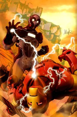 Cover art for Invincible Iron Man (vol. 5) #4. Art by Salvador Larroca.