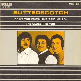 <span class="mw-page-title-main">Don't You Know (She Said Hello)</span> 1970 single by Butterscotch