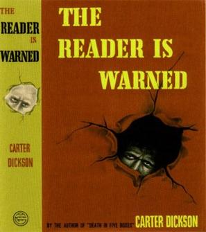 <i>The Reader is Warned</i> 1939 novel by John Dickson Carr