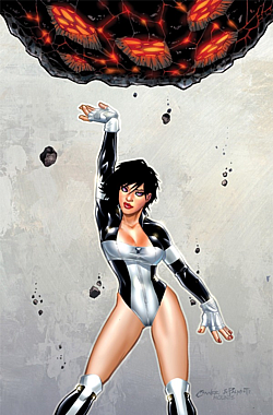 Promotional cover artwork for Terra #1, by Amanda Conner, featuring the new Terra, known as Atlee.