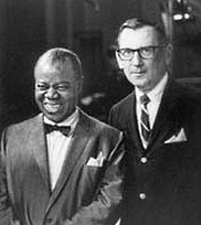 Zarchy (right) and Louis Armstrong in the late 1960s