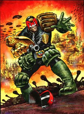 <span class="mw-page-title-main">Judge Dredd</span> Fictional comic strip character from the 2000 AD magazine