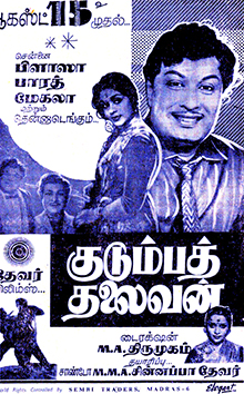<i>Kudumba Thalaivan</i> 1962 film by M. A. Thirumugam
