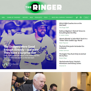 The Ringer (website) American sports and pop culture website
