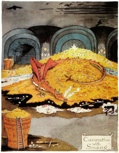 Smaug Wily dragon in J. R. R. Tolkiens The Hobbit