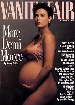Pregnancy as represented in 1991 on the More Demi Moore cover of Vanity Fair.