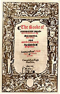 Prayer book of 1559, which included the Thirty-Nine Articles - a prescription for formal worship rejected by Puritans. Book of common prayer 1559.jpg