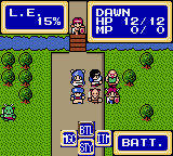 Top: Dawn preparing to attack.Bottom: A battle taking place.