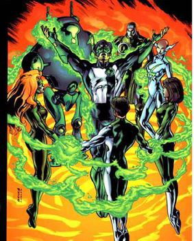 The Circle of Fire: Kyle Rayner, Alexandra DeWitt, Pel Tavin, Ali Rayner-West,Hunter and Forest Rayner, and G.L.7177.6