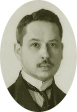 young man with moustache, seen full-faced