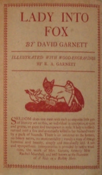 <i>Lady into Fox</i> 1922 book by David Garnett