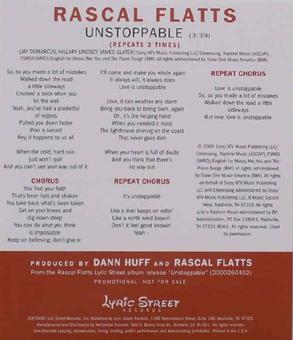 <span class="mw-page-title-main">Unstoppable (Rascal Flatts song)</span> 2010 single by Rascal Flatts