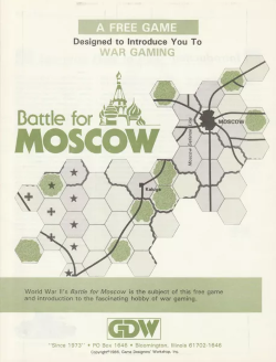 <i>Battle for Moscow</i> (wargame) Board wargame published in 1986