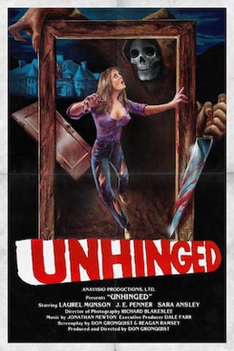 <i>Unhinged</i> (1982 film) 1982 American slasher film directed by Don Gronquist