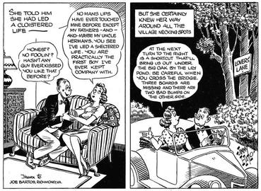 Jimmy Hatlo's They'll Do It Every Time was often drawn in the two-panel format as seen in this 1943 example.