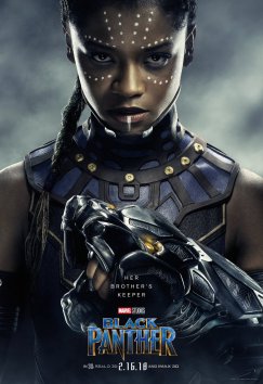 Letitia Wright as Shuri in a character poster for the 2018 film Black Panther Letitia Wright as Shuri in Black Panther poster.jpeg