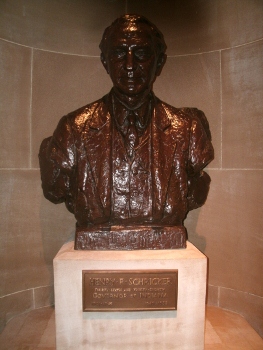 <span class="mw-page-title-main">Bust of Henry F. Schricker</span> Public artwork by David K. Rubins