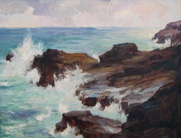 File:Joseph Henry Sharp's oil painting 'Blow Hole, Honolulu'.jpg