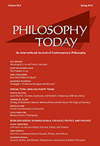 <i>Philosophy Today</i> journal