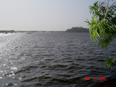 Kali River & Sadashivgad Fort as seen from Nandangadda Village