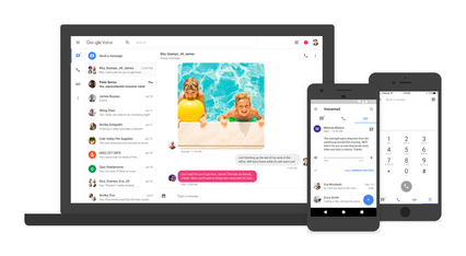 File:Example of Google Voice in 2017 running on Web, Android, and iOS.png