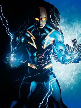 Black Lightning, cover detail, Final Crisis: Submit #1 (December 2008). Art by Matthew Clark.