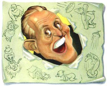 Sam Berman's caricature of Linkletter for NBC's 1947 promotional book