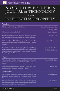 <i>Northwestern Journal of Technology and Intellectual Property</i> Academic journal