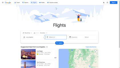 Google flights booking